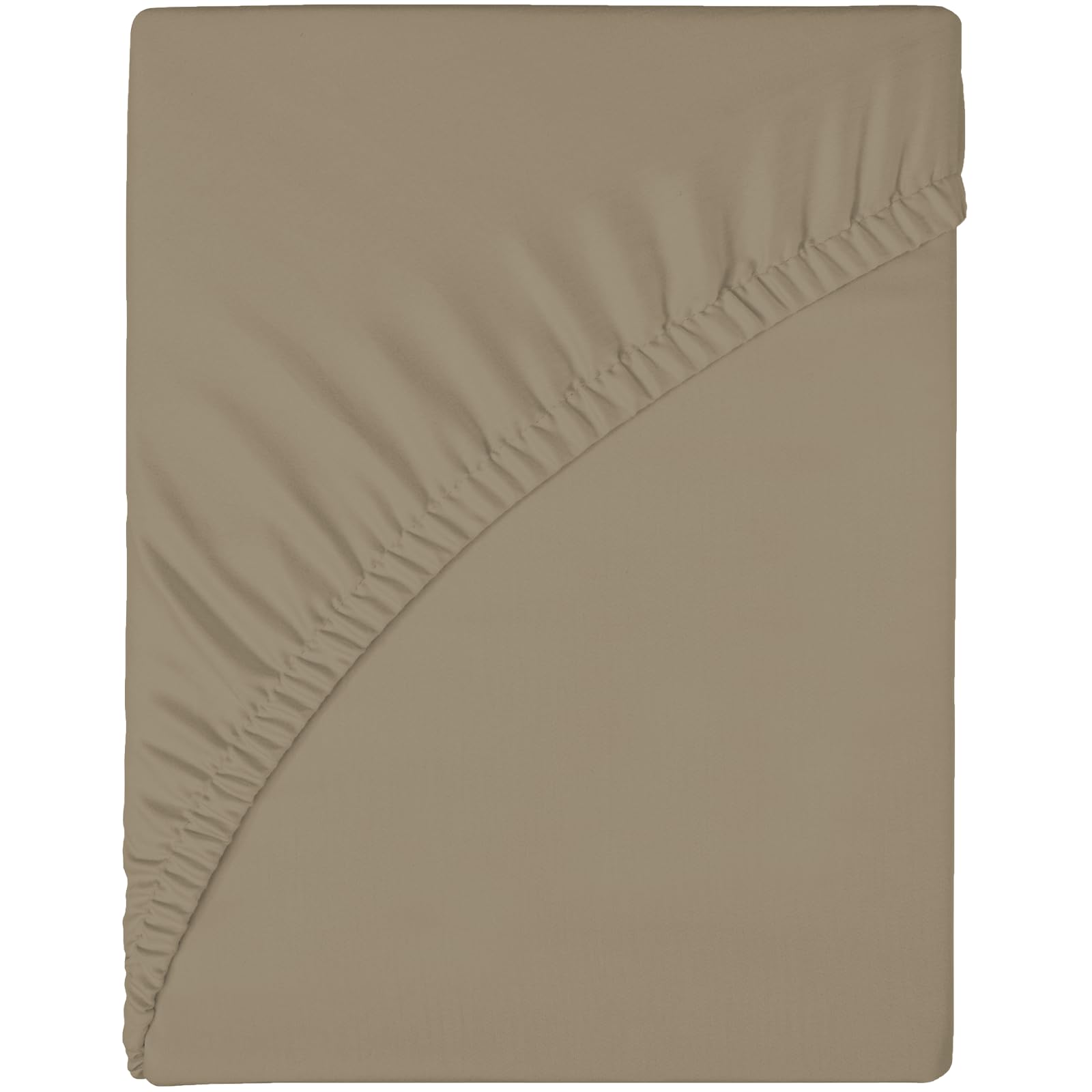 wyewye Spannbettlaken für 160 x 200 x 25 cm, Mikrofasergewebe, Schrumpfung und kein Verblassen, Khaki