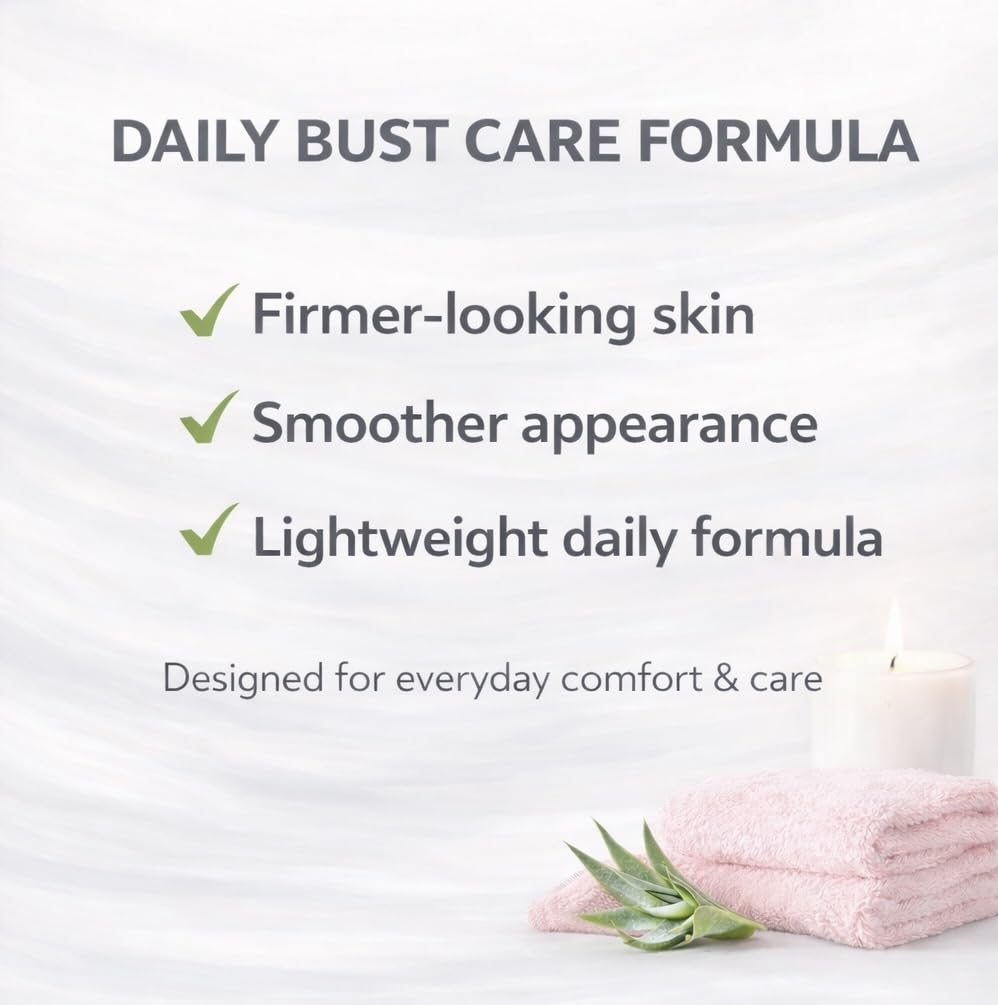 Bodied by Bella Bust Reduction Cream – Daily Firming & Comfort Bust Cream with Collagen, Elastin, Retinol & Ginseng – Lightweight, Fast Absorbing, Non-Greasy, No Residue – 4 oz