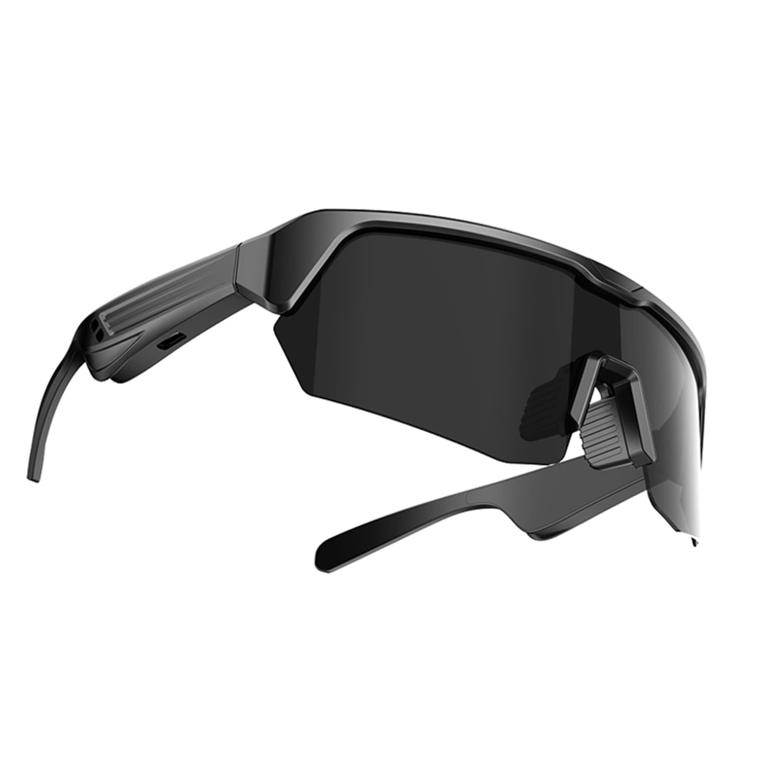Tosuny Gafas de Sol de Deportes Inteligentes, Vasos de Audio Bluetooth con Protección UV400 y Lentes Anti-Impactos, Altavoz y Micrófono de Oído Abierto, Asistente de Voz, para Deportes (Silver)