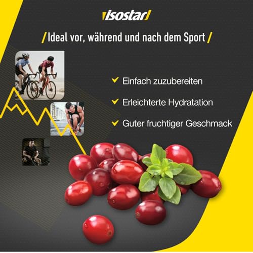 Isostar Hydrate & Perform: 400 g isotonisches Elektrolytgetränk – Elektrolytlösung zur Unterstützung der sportlichen Leistungsfähigkeit – Red Fruits