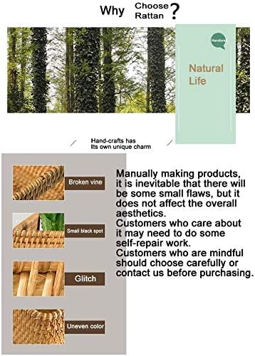 Ulable Set of 6 Rattan Weave Cup Mat Hand-Made Crafts Rattan Coasters Coasters for Drinks Home Decoration Holder for Kitchen Table Drinks (4 * 4 in)