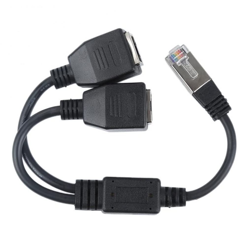 Rj45 Male to 2 Female Converter Adapter Ethernet LAN Network Connector Extension Splitter Cable