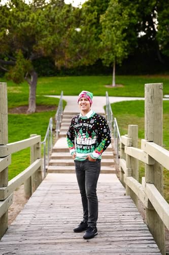 SoCal Look Ugly Christmas Sweater for Men Funny Holiday Pullover, Festive Xmas Jumper, Fun Winter Sweater4
