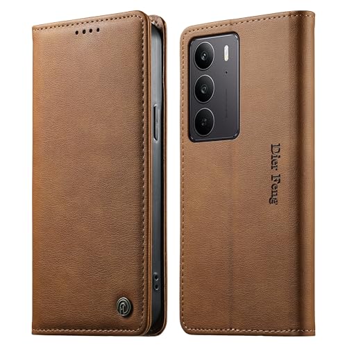 �X�}�z�P�[�X �Ή��@�� for Realme C75 4G / V60 Pro,�Ή��@�� for Realme 14X 5G �yRFID�u���b�N�@�\�z�J�[�h�X���b�g�t�����z �}�O�l�b�g�J�� �X�^���h�@�\�t�� Khaki