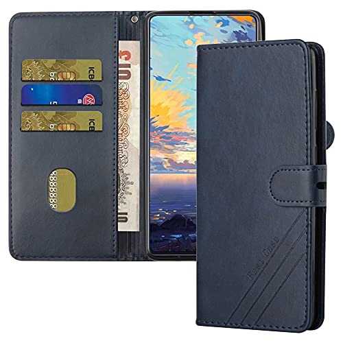COTDINFOR Case for Samsung Galaxy S23 FE, Galaxy S23 FE Wallet Case with Card Holder Leather Flip Case with Kickstand Magnetic Closure Phone Case for Samsung Galaxy S23 FE Retro Blue HX by COTDINFOR - Used condition - CA$10.68