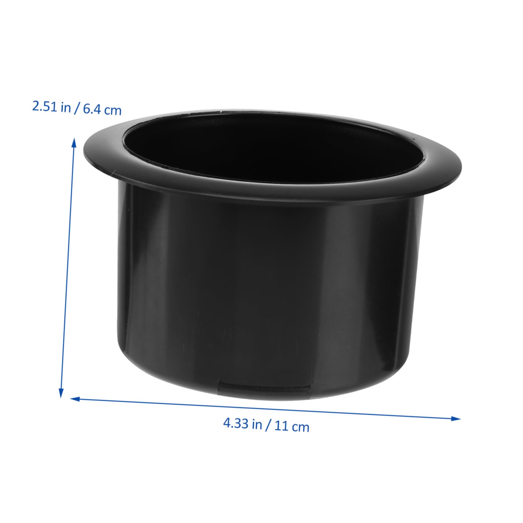 GRIRIW 2pc Universal Plastic Cup Holder Inserts Black for Boat Poker Table Sofa Car Rv