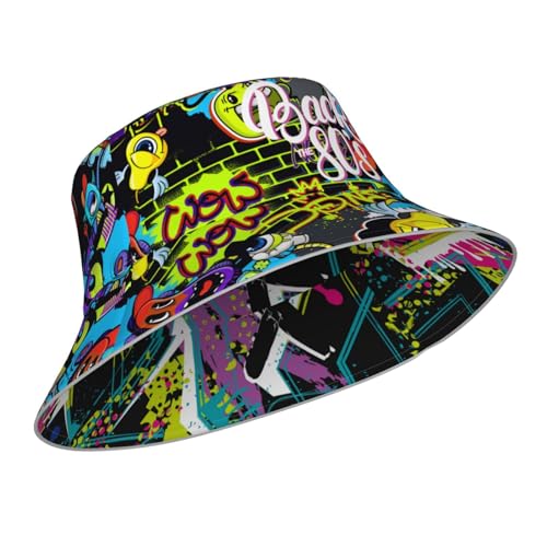 Image of Bucket Hat Beach Summer Sun Hat Reversible Fisherman Hats Double Sided Wearing for Women Men Boys Girls