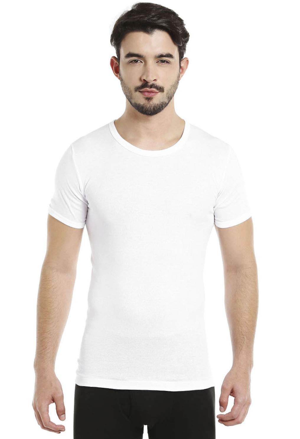 MEN'S UNDERSHIRT (R-NECK)- WHITE