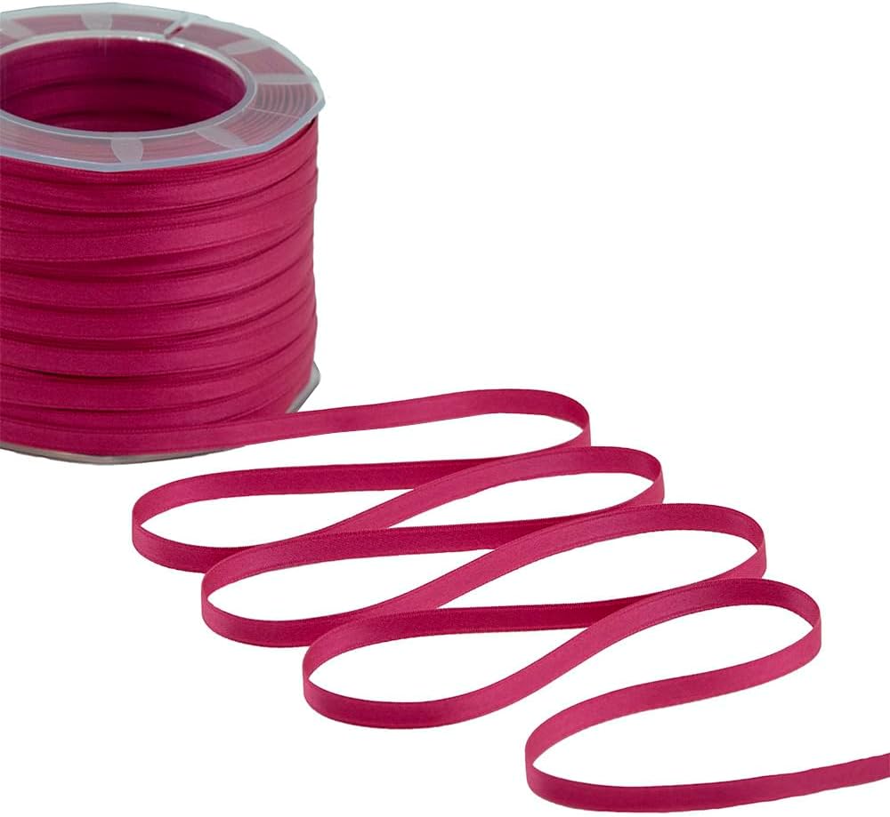 Furlanis Italian Fabric Cyclamen Double Satin Ribbon 6mm x 100m