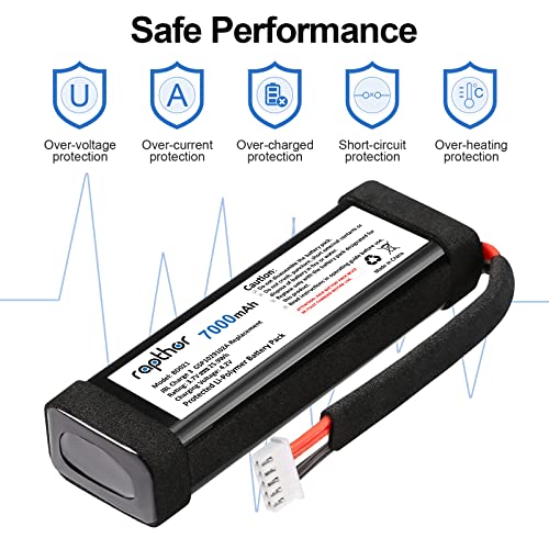 Rapthor 7000Mah Replacement Battery For Jbl Charge 3 Speaker Gsp1029102A 3.7V With Installation Tools #TOP4