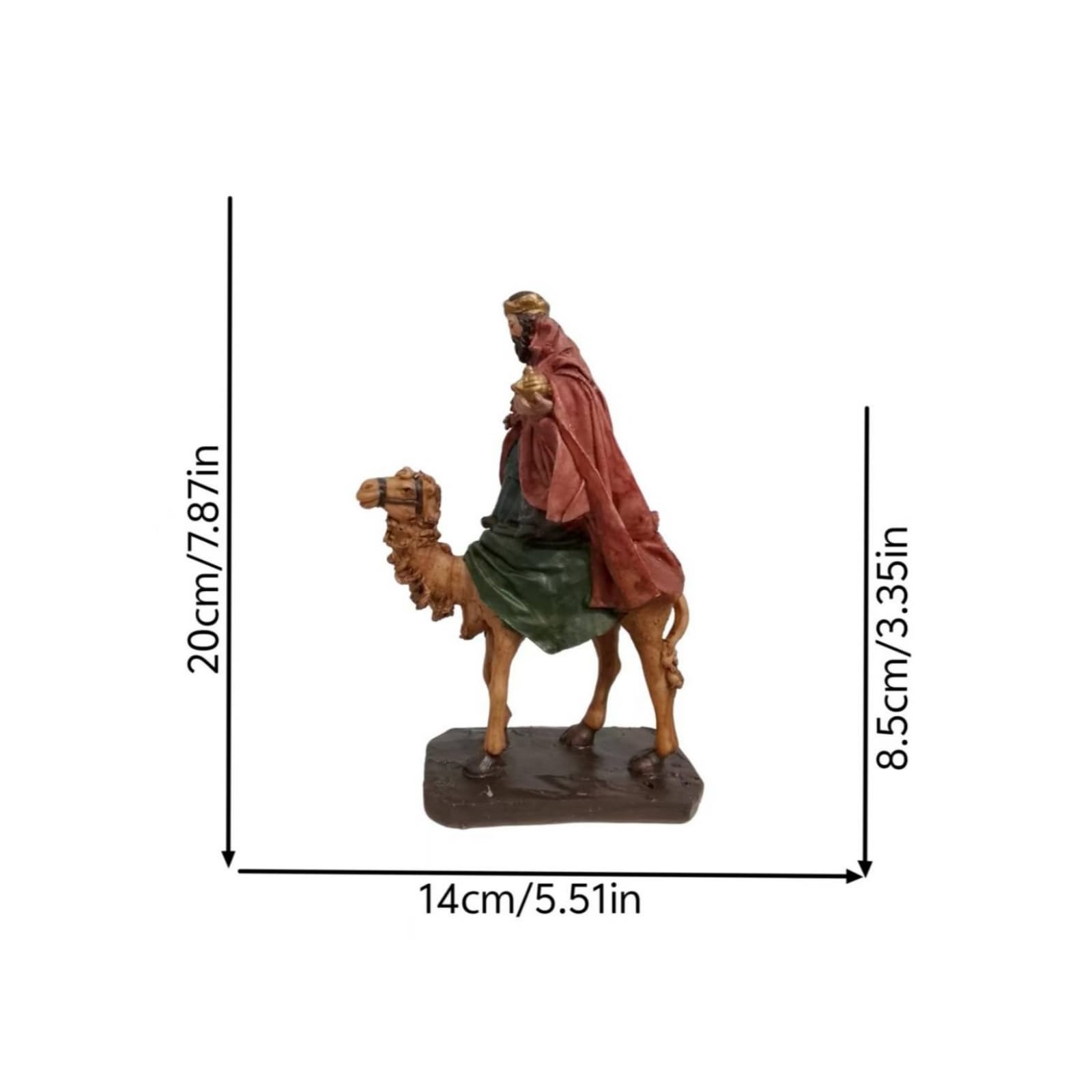 Milageto Realistisch Weihnachtsfigur mit Sockel