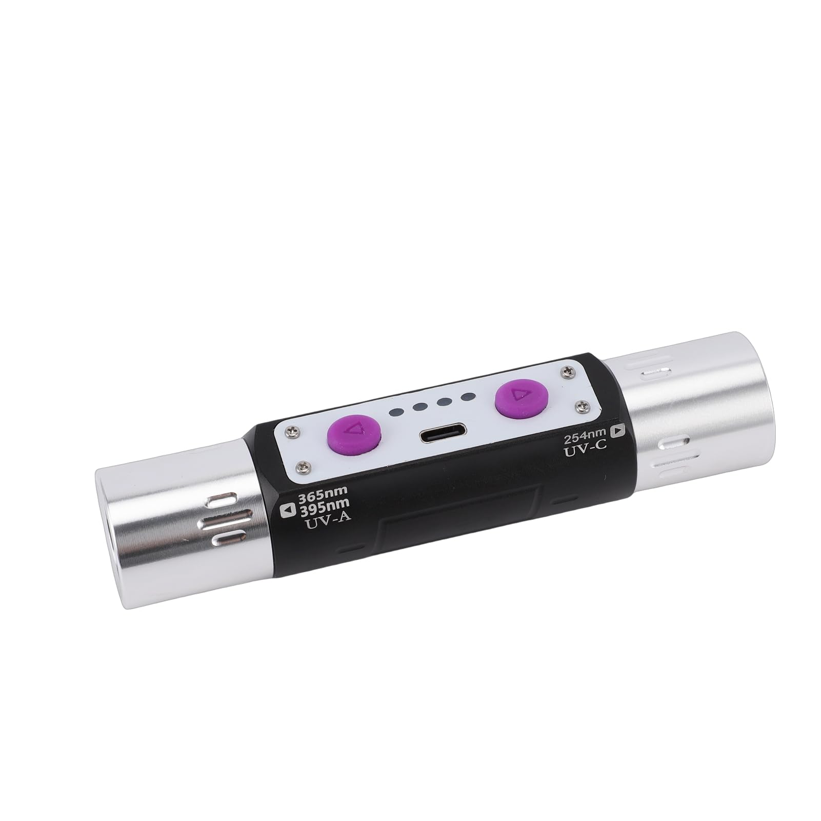 FILFEEL Lampe de Poche à Lumière Violette – Détecteur à Double Tête Rechargeable 3 W avec Longueurs d'onde 254 Nm + 365 Nm + 395 pour la Détection de Contrefaçon de Billets de Banque, l'évaluation,