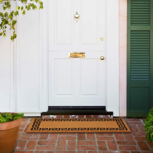 Kempf Greek Key Natural Coco Doormat, 22 by 47 by 0.5-Inch - Thumbnail 4