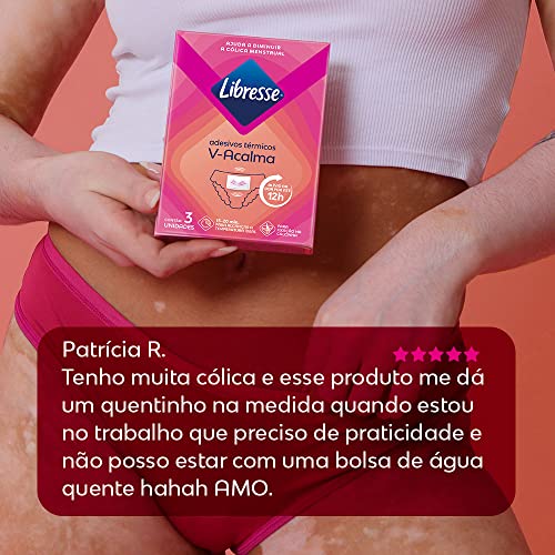 Libresse Adesivo Térmico V-Acalma, Adesivo para Cólica Menstrual - 3 unidades