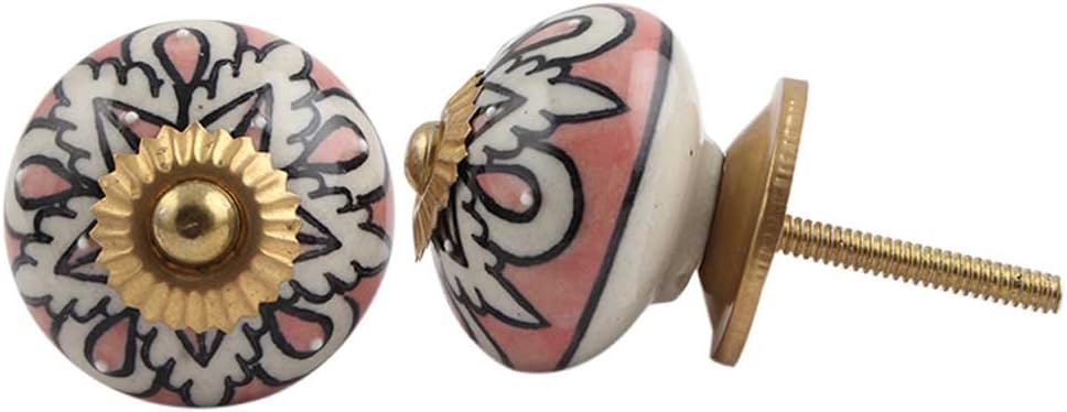 Indian Shelf 12 Pack Flower Chic Drawer Pulls Dresser Handles Cabinet Knobs Decorative Modern Style Ceramic