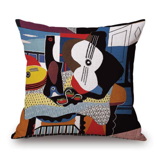 73Elley Picasso - Funda de almohada para guitarra, diseño de mandolina y...