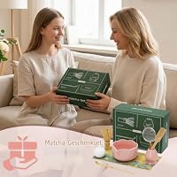Matcha Set, 9er Macha Tea Set - Kirschblüten Matcha Schale, Chasen, Chashaku, Keramik-Besenhalter, Pulversieb, Teetuch, Japanisches Matcha Tee Set Matcha Starter Set, Eis Matcha Latte, Rosa – Ansicht 8