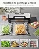 AIRMSEN 95 kPa Machine sous vide avec fonction gonflage, modes Sec/Humide, double scellage 30 cm, coupe-sac intégré, rouleau & bac amovible – conserve les aliments jusqu’à 8× plus longtemps