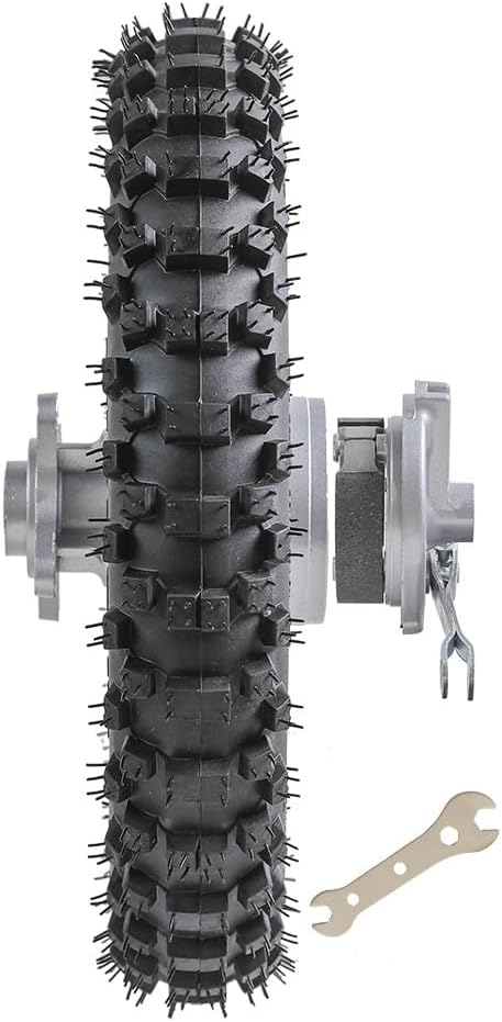 TDPRO 10" Rear Wheel 80/100-10 Tire Rim for Drum Brake Dirt Pit Bike KLX110 KX65 CRF50