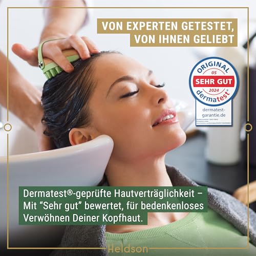 HELDSON Kopfhaut Massagebürste Bambus – Kopfmassage & Shampoo Bürste – Ansicht 5