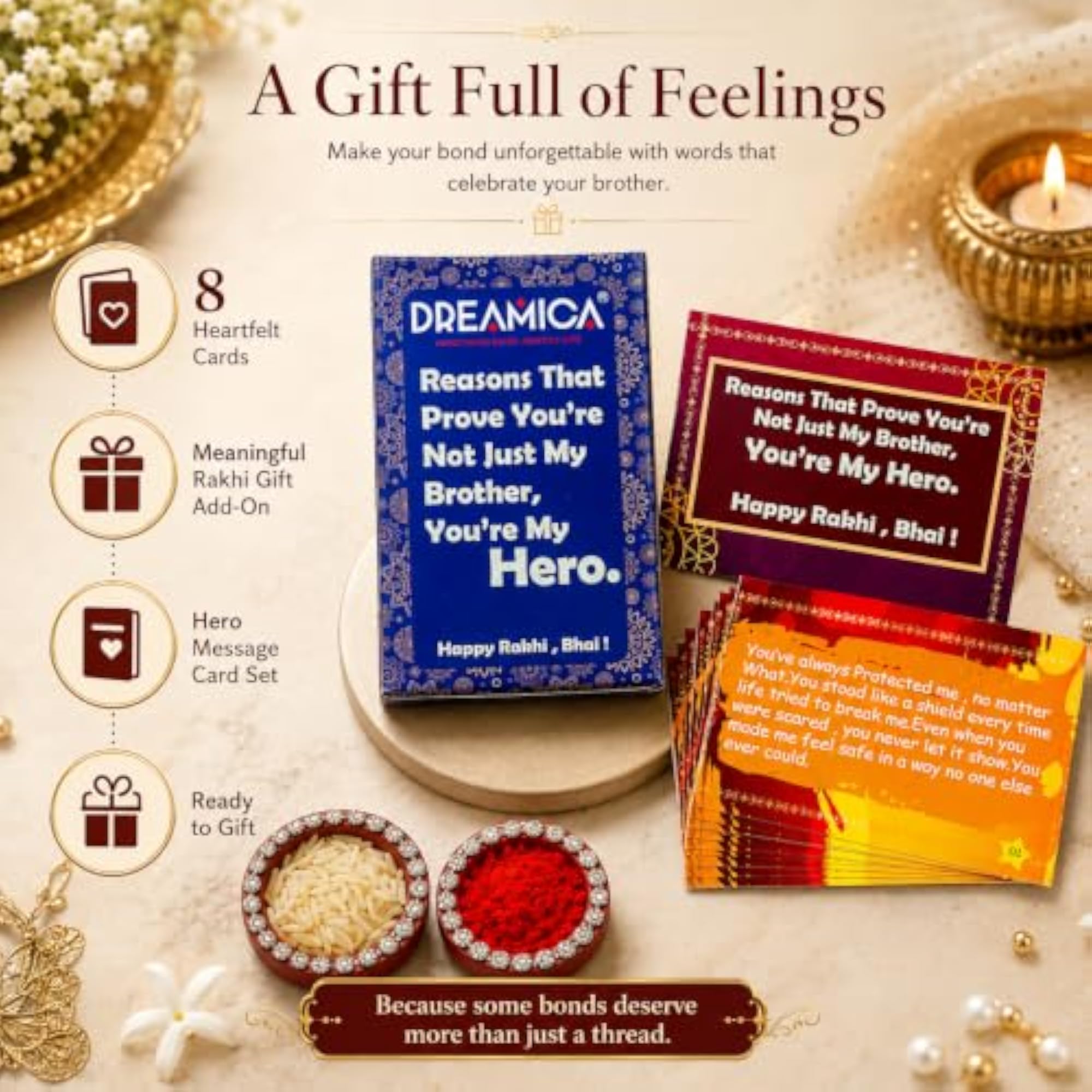 Unisex Rakhi Gift Combo with Printed Mug and Keychain