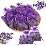 20 StüCk Lavendel DuftsäCkchen Kleiderschran - Echter Getrocknetem, Scented Sachets Wardrobe, Zum Schlafen und Entspannen, Raumduft - Lavendel Getrocknet Mit Separater Verpackung füR Schrank, Auto