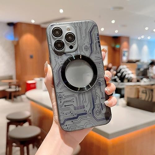 Coque transparente iPhone 14 Pro Max magnétique noire anti-rayures