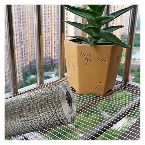 Malla de acero inoxidable, tamaño de agujero de 13 mm, duradera para protección de escaleras, red de aves de corral, valla de jardín