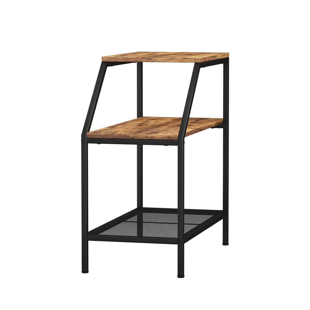 Vicco Tavolino da salotto Fyrk, Rovere rustico, 30 x 60 cm con 2 scomparti aperti, utilizzabile per l'ampliamento di superfici di lavoro o di appoggio