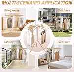 Foldable Tripod Clothes Drying Rack,Beechwood & Portable Laundry Stand, Space-Saving Collapsible Hanger with 16 Arms for Indoor & Outdoor Drying – Easy Setup, Stable Base, Fast Air-Drying Design