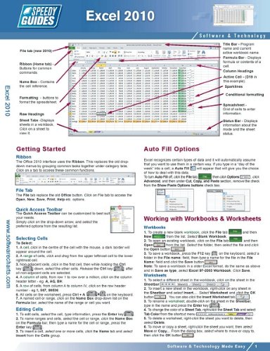 Excel 2010 Quick Reference Guide: Gordon Swift & Drew Sellers ...