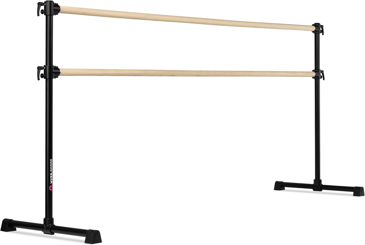 VITA Barre Portable Freestanding Double Ballet Barre, Professional | Adjustable Height, Made in USA, Home or Gym Exercise Equipment for Kids & Adults | Dance, Fitness, Pilates