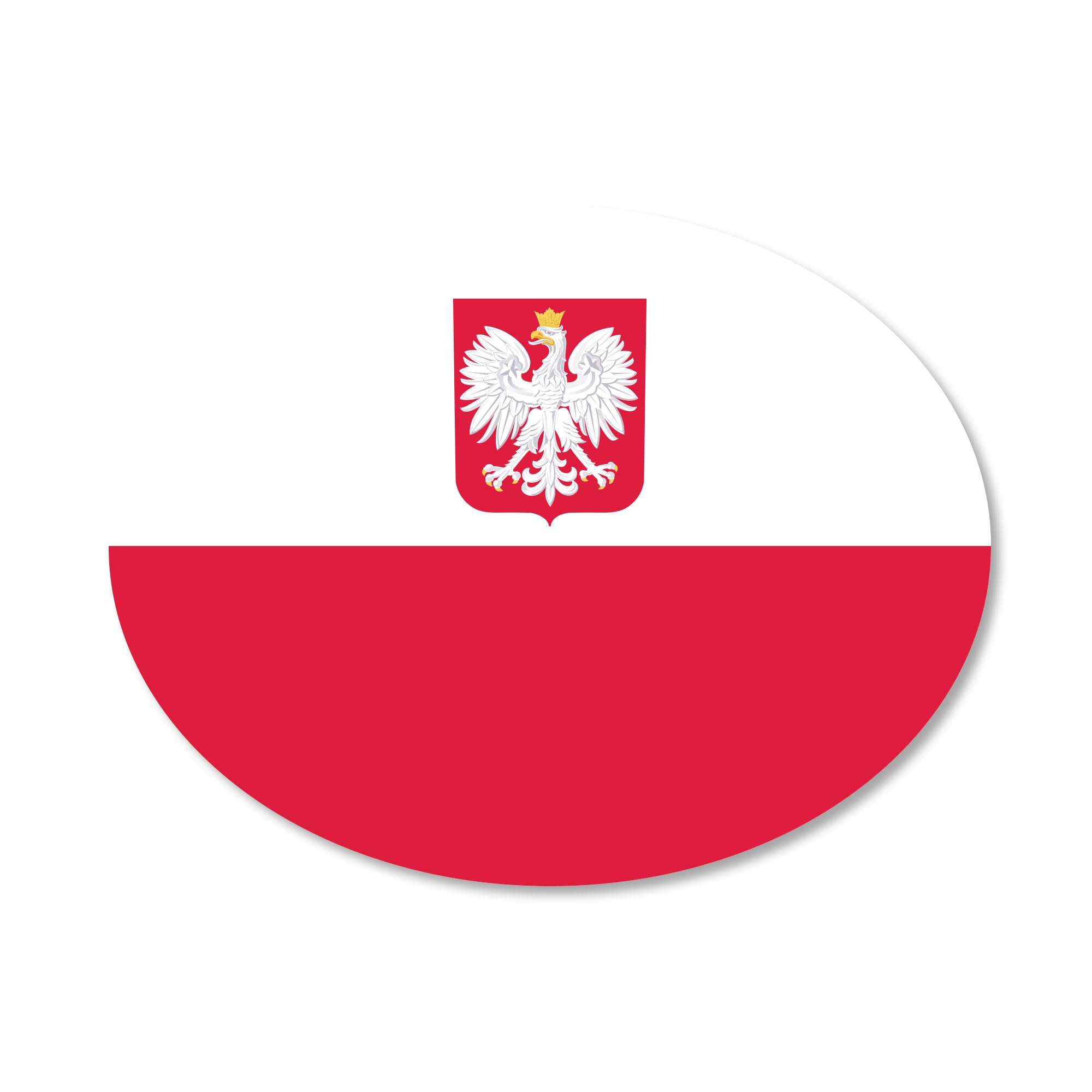 Poland Flag Car Sticker – Polish National Flag Decal, Proud Polish Heritage Badge – Premium Waterproof, Fade-Resistant, Bubble-Free Application Vinyl Skin – Vehicle, Laptop & Travel Use (POL)