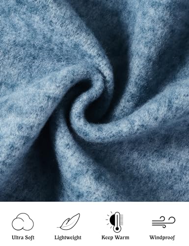 Image of Dolcevida Women's Long Sleeve Sweater Fleece Zip Up Speckled Jacket with Pockets