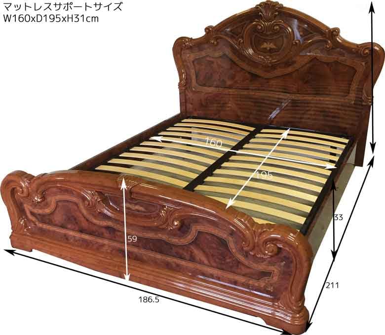 Amazon｜サルタレッリ アマルフィ クイーンベッドフレーム