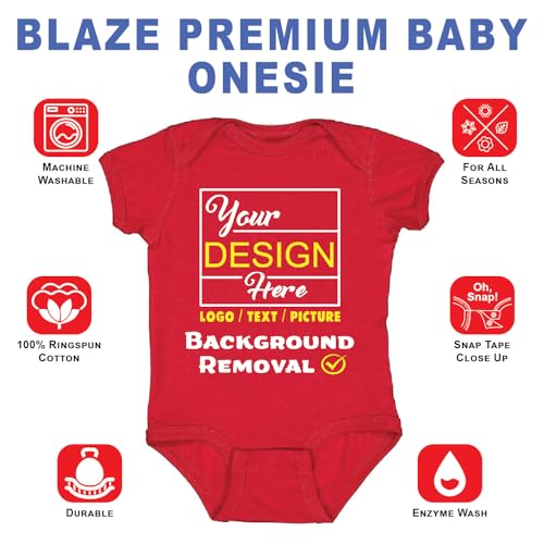 Custom Baby Onesie BodySuits | Personalized Baby Romper With Customized Image and Text3