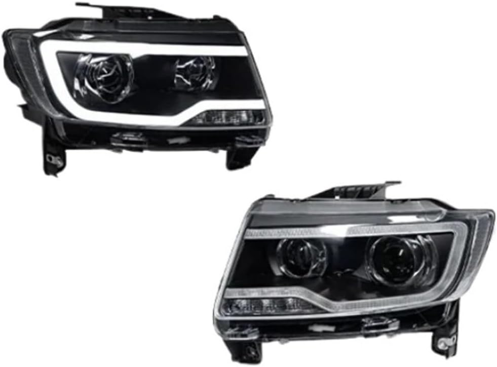 Upgraded Car Front Lamp Compatible For Jeep Compass 2011-2016 Auto LED Headlights Assembly High Configure Projector Lens Design Accessories