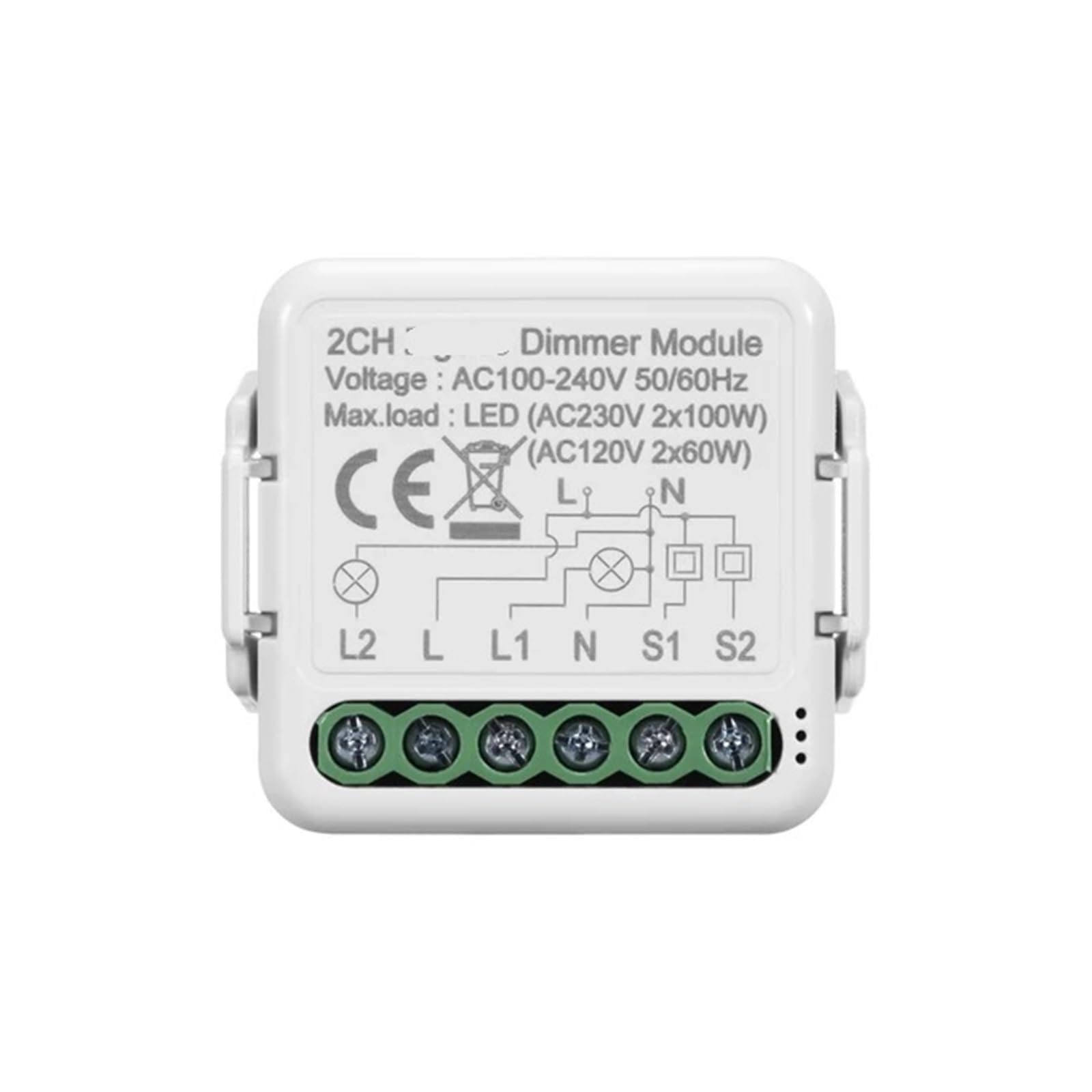 Módulo interruptor de atenuación inteligente 2 gang para solucionar el parpadeo de luces 4