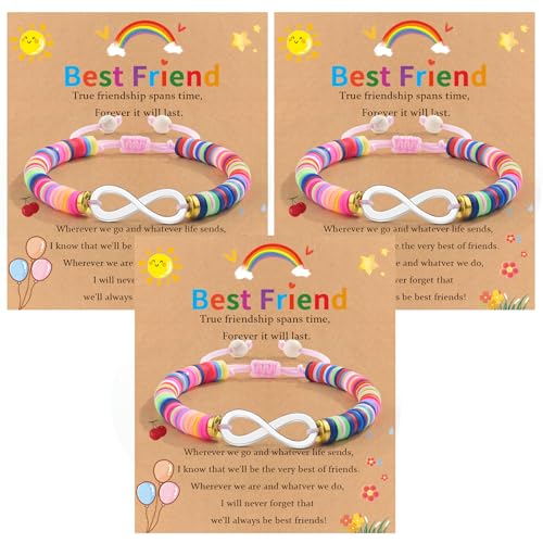 Image of 2 /3 /4 Pcs Best Friend Bracelet Heart /Butterfly /Infinity /Unicorn Matching Handmade Friendship Sister BFF Best Friends Bracelet Birthday Gifts for Her