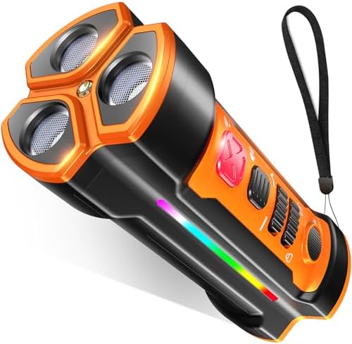 Chwwen Dog Bark Deterrent Devices 2025 Release Anti Barking Device for Dogs Barking Silencer in 55FT Indoor Outdoor 3X Head Anti Bark Device with Flashlight &Party Flashlight Portable Training Tool