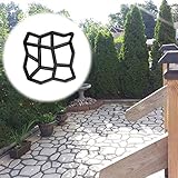 ConpConp Moldes para Cemento, Piedras Blancas Decorativas Jardin, Moldes Hormigon Impreso (Irregular)