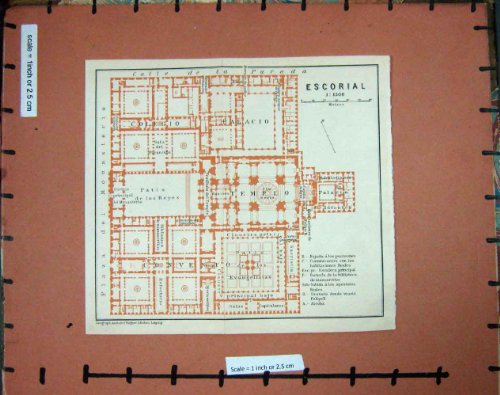 PATIO D'ESCORIAL TEMPLO MONASTERIO DE RÉGIME DE L'ESPAGNE 1908 DE CARTE PATIO D'ESCORIAL TEMPLO MONASTERIO DE RÉGIME DE L'ESPAGNE 1908 DE CARTE