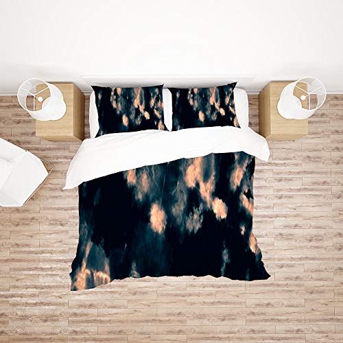 Housse de couette aquarelle en tissu polyester résistant pour lit King - 3