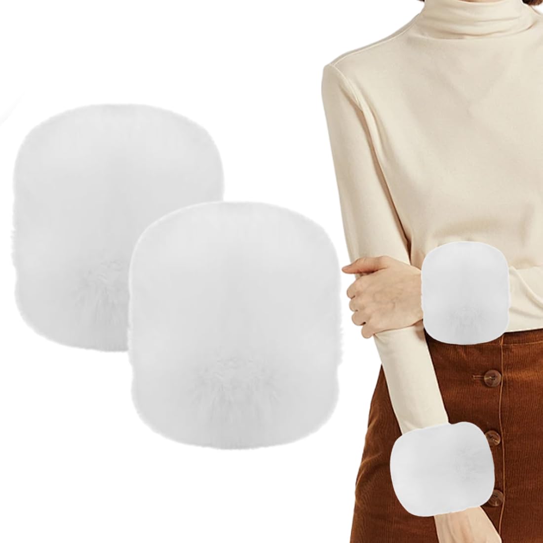 Scalda Braccia Donna Guanti Termici Senza Dita KGDUYC - Manicotti Invernali Lunghi Con Foro Pollice, Lavoro A