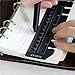 EYAKEG 2Pcs Black/Clear Plastic Page Marker Pouch Measuring Today Ruler for A5 Size 6-Hole Binder Notebook (A5, Black + Clear)