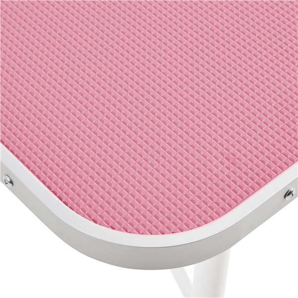 Yaheetech Tavolo da Toelettatura Cani Tosatura per Cani Gatti Animali Pieghevole con Laccio Portata 100 kg Rosa