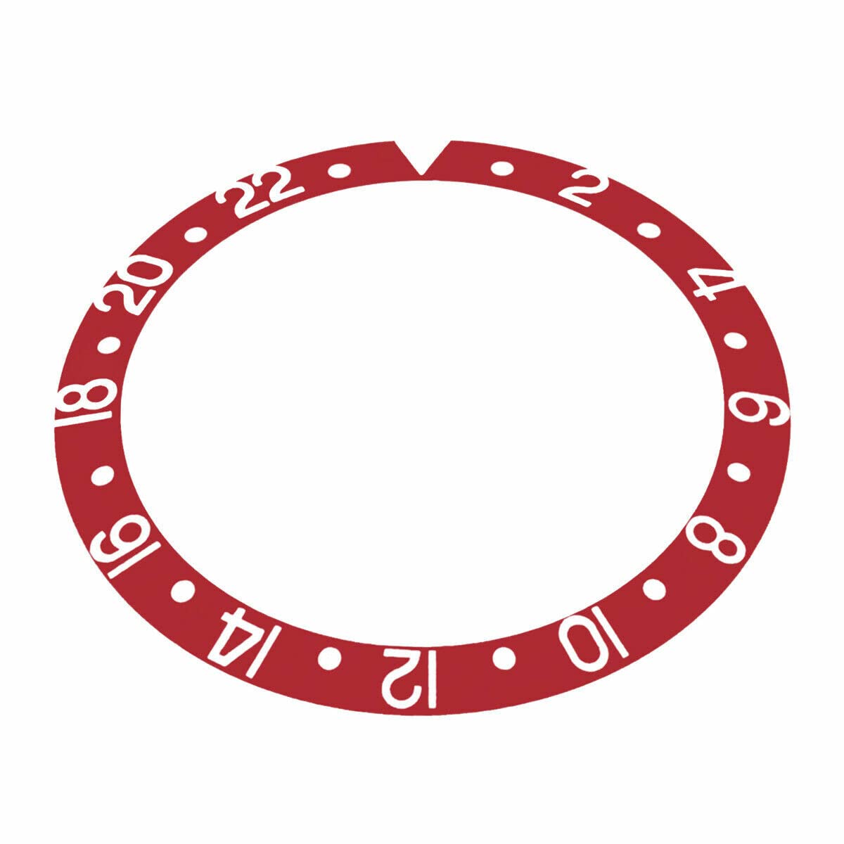 Ewatchparts BEZEL INSERT ALUMINUM COMPATIBLE WITH ROLEX GMT 16700 16710 16713 16718 16760 RED COLOR