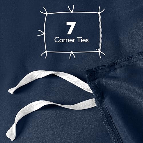 Utopia Bedding Duvet Cover Queen Size - 3 Piece with Zipper Closure - 1 Comforter Cover 90X90 Inches & 2 Pillow Shams 20X26 Inches (Navy) Comforter Not Included