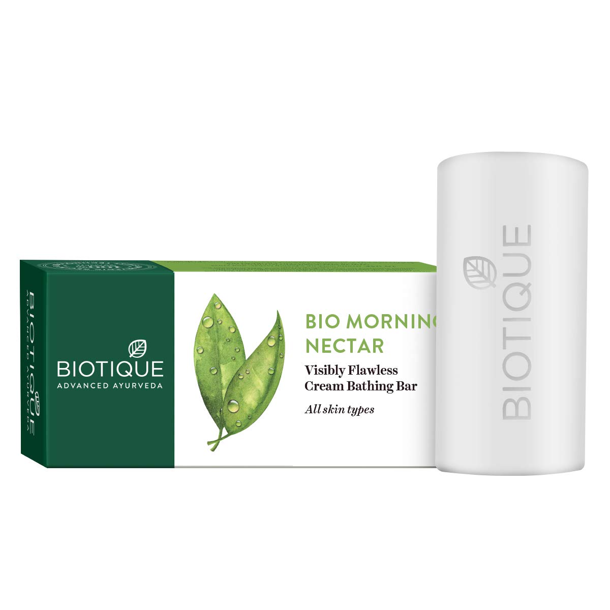 Biotique Morning Nectar Flawless Cream Bathing Bar | Helps Nourish Skin & Enhance Natural Glow | Enriched with Botanical E...