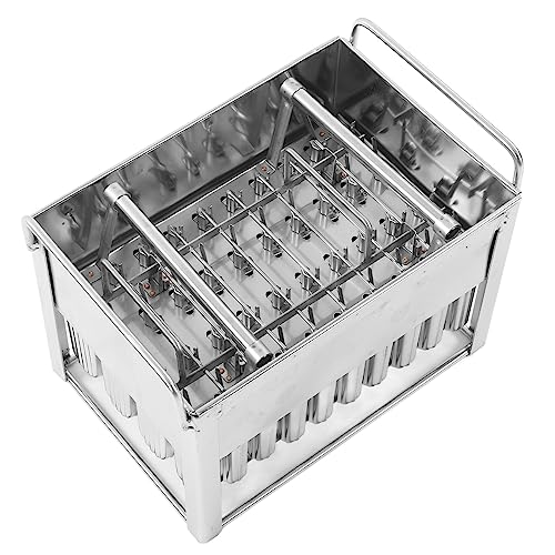 40Pcs Stainless Steel Ice Cream , DIY Reusable Rustproof Metal Ice Lolly , Frozen Ice Cream Maker Stick Holder with Pressure Plate